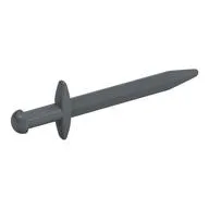Weapon Sword / Greatsword Pointed with Thick Crossguard, Flat Silver