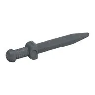 Weapon Sword with Thick Crossguard (Roman Gladius), Flat Silver