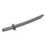 Weapon Sword / Katana / Shamshir with Capped Pommel [Square Guard], Flat Silver