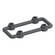 Lattice 3 x 6 Module with Studs, Flat Silver