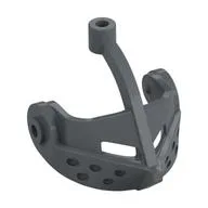 Headwear Accessory Visor Grille with Top Pin Hole (Castle), Flat Silver