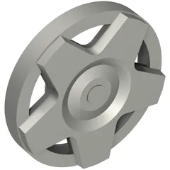 Wheel Cover 5 Spoke Wide, Flat Silver