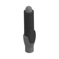 Equipment Pen with Tip and Cap Pearl Titanium Pattern, Flat Silver