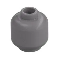 Minifig Head [Plain] [Hollow Stud], Flat Silver