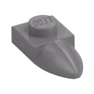 Plate Special 1 x 1 with Tooth, Flat Silver