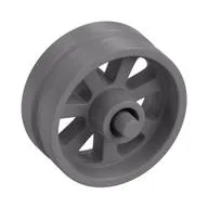 Wheel Centre 15 x 6 City Motorcycle with Stub Axles, Flat Silver