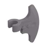 Weapon Axe Head, Clip-on (Viking) [Thick Clip], Flat Silver