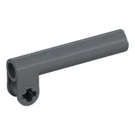 Technic Axle and Pin Connector, Perpendicular with Extension, Flat Silver