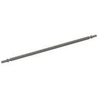 Flexible Ribbed Hose 8mm Ends 19L, Flat Silver
