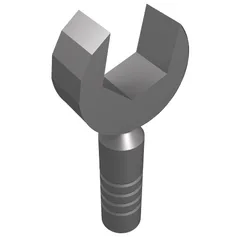 Tool Wrench / Spanner Open End [3-Rib Handle], Flat Silver