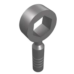 Tool Wrench / Spanner, Box [3-Rib Handle], Flat Silver