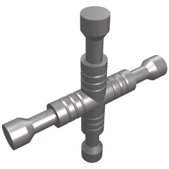 Tool Wrench 4-Way Lug, Flat Silver
