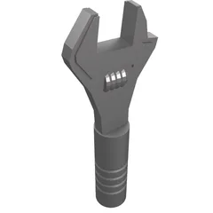 Tool Wrench / Spanner Adjustable, Flat Silver