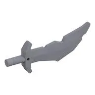 Weapon Sword / Scimitar Notched Blade, Flat Silver
