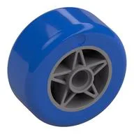 Wheel 30 x 20 with Blue Tire Pattern, Flat Silver
