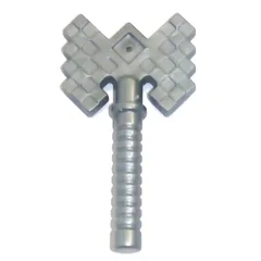 Weapon Axe, Pixelated, Flat Silver