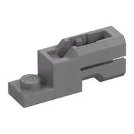 Launcher, Plate Special 1 x 2 with Mini Blaster Square, Flat Silver