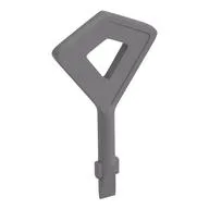 Tile Remover Key Diamond [DOTS], Flat Silver