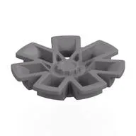 Wheel Cover 7 Double Spoke, Flat Silver