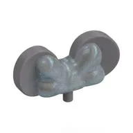 Headwear Accessory Bow with Minnie Mouse Ears, Small Pin, Opal Trans-Clear Pattern, Flat Silver