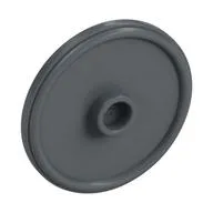 Shield Round with Stud and Raised Rim [Plain], Flat Silver
