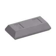 Tile Special 1 x 2 with Sloped Walls AKA Money / Gold Bar [Ingot], Flat Silver