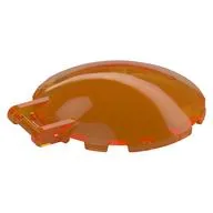 Dish 6 x 6 Inverted - No Studs with Handle, Trans-Orange