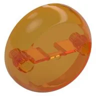 Dome Hemisphere 7 x 7 with 2 Pin Holes [Plain], Trans-Orange