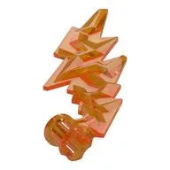 Wave / Lightning with Axle Hole, Trans-Orange