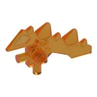 Weapon Blade with Spikes and Two Bars, Trans-Orange