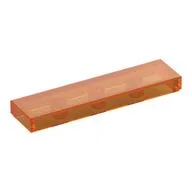 Tile 1 x 4 with Groove, Trans-Orange