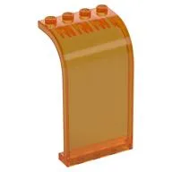 Panel 3 x 4 x 6 Curved Top, Trans-Orange
