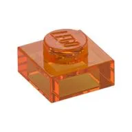Plate 1 x 1, Trans-Orange
