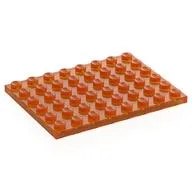 Plate 6 x 8, Trans-Orange