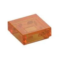 Tile 1 x 1 with Groove, Trans-Orange