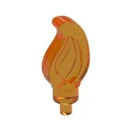 Wave / Flame Small with Pin, Trans-Orange