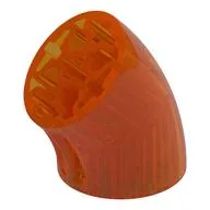 Brick Round 3 x 3 D. Tube with 45° Elbow and Axle Holes (Crossholes) at Each End, Trans-Orange