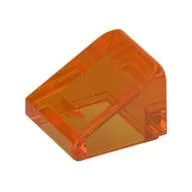 Brick Sloped 30° 1 x 1 x 2/3 (Cheese Slope), Trans-Orange