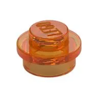Plate Round 1 x 1 with Solid Stud, Trans-Orange