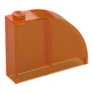 Brick Curved 1 x 4 x 2 2/3, Trans-Orange