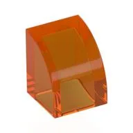 Brick Curved 1 x 1, Trans-Orange