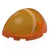 Dome 6 x 3 x 3 Half, Trans-Orange