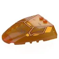 Windscreen 6 x 7 x 1 1/3 with Gold, Dark Red & Copper Cockpit Print, Trans-Orange