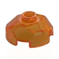 Rock Boulder 2 x 2 x 2/3, Top, Trans-Orange