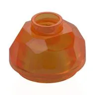 Rock Boulder 2 x 2 x 1, Bottom, Trans-Orange