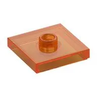 Plate Special 2 x 2 with Groove and Center Stud (Jumper), Trans-Orange