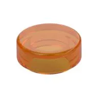Tile Round 1 x 1, Trans-Orange