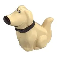 Animal, Dog, Golden Retriever Sitting with Dark Brown Nose, Collar Print (Dug), Tan