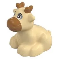 Duplo Animal, Reindeer Laying, Sven, Tan