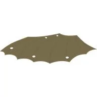 Wing 12 x 20 Left with Dark Grey Stitches Print, Tan